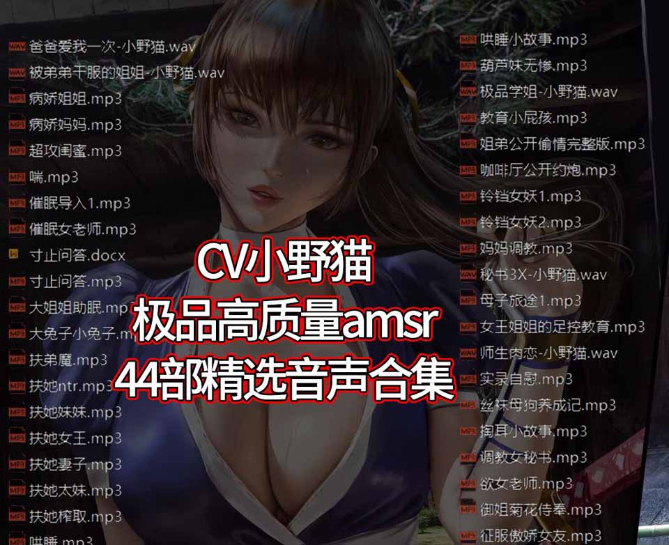 CV小野猫：高质中文音声精选44部合集[新作/中文配音][1.9G]_歆然ACG